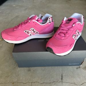 NEW BALANCE WOMENS 515 V3 CLASSIC SNEAKER SPORTY PINK, WHITE, SIZE 5, WL515AA3